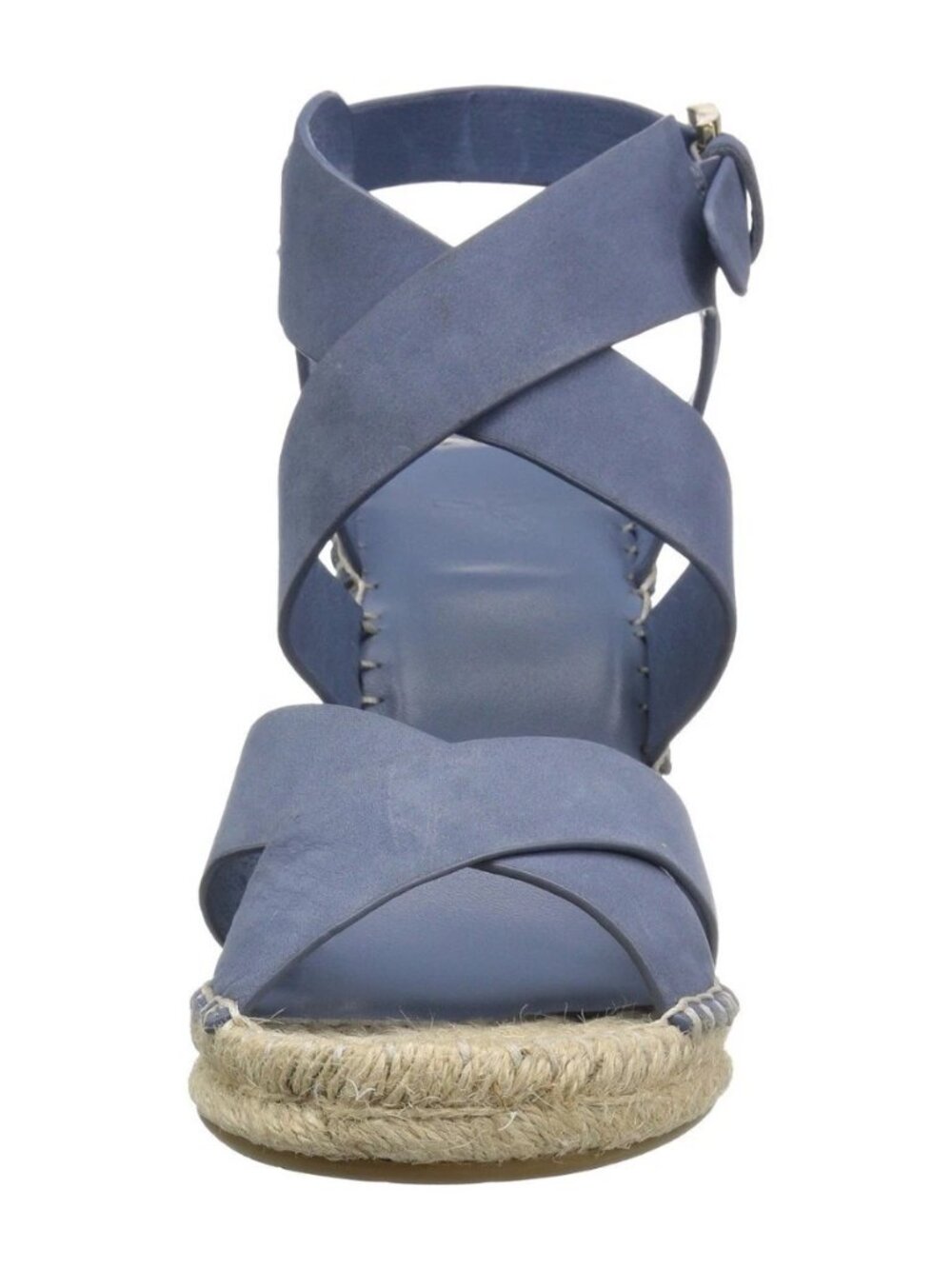 Joie New Wedge Espadrille Strappy Leather Sandal Blue Women's 40/10 - Picture 3 of 16